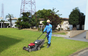 構内緑地整備作業